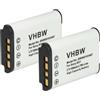 vhbw 2x batteria compatibile con Sony HDR-AS20, HDR-AS10, HDR-AS100VR, HDR-AS100VB, HDR-AS100V, HDR-AS15 fotocamera (1000mAh, 3,6V, Li-Ion)