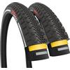 Fincci Coppia Copertoni Gravel 700x38c (40-622) - Pneumatici Pieghevoli con Protezione Antiforatura da 1mm - Ideali per Bici Ibrida, Gravel e Cicloturismo - Performance e Grip su Asfalto e Sterrato