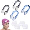 Hugfads Clip per Naso da Nuoto,Tappanaso per Piscina,tappanaso per Piscina,Tappi per Naso Piscina,Clip per Il Naso da Nuoto con Scatola Portaoggetti,Tappa Naso Nuoto per Unisex Adulti Bambini (4)