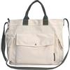 DWDC Borsa tote in tela Borsa a tracolla in tela casual per uomo e donna Borse a tracolla in tela multitasche per la scuola, lo shopping, il lavoro, i viaggi
