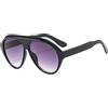 Long Keeper Occhiali Da Sole Oversize Donna Uomo Retrò Occhiali Da Sole Pilota Ovali Occhiali Anni'70 Shades(Grigio Nero Brillante)