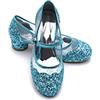 ELSA & ANNA Scarpe da principessa per ragazze - Scarpe con tacco 3cm - Scarpe per costumi Elsa glitterate per feste e compleanni - Tacchi alti per bambini (SH2205)