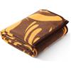 ACUSHLA Coperta in lana merino, morbida, calda, lavabile, per letto, divano, auto, picnic, viaggi, per tutte le stagioni, (160 x 200 cm, marrone foresta pluviale)