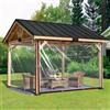 WLBXDRZK Telone trasparente, impermeabile, 2 x 3 m, trasparente, per mobili da giardino, piante, serra, tetto
