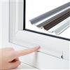 ESUFEIR Paraspifferi Porta Blindata, Guarnizione Adesiva Finestra in Nylon Schiuma, Striscia Sigillante per Porte e Finestre Scorrevole, Sotto Porta Entrata per Spifferi (3M, Bianco)