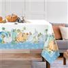 Arquiel Tovaglia Rettangolare, Tovaglia Antimacchia Zucca Blu Impermeabile, Tovaglia Stampato Lavabile per Cucina Feste Decorazione da Tavolo Autunno(140x180 Cm)