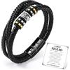 CheersLife 3 Strati Bracciale Ragazzo Bracciale Figlio Regalo per Figlio Bracciale Uomo AL MIO FIGLIO Bracciale Ti Voglio Bene Acciaio Inox Chiusura Magnetica Regalo Uomo Compleanno Regali per Lui