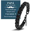 QianSiLi Bracciale Uomo Acciaio Inox Regalo Papà,Idee Regalo Festa Del Papà, Uomo Compleanno,Bracciale Personalizzato Regalo Per Lui Originali,Regali Per Pensione
