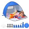 Jsdoin Tenda da Spiaggia,Tenda da Campeggio Per Bambini Pop-up,UPF 50+Tenda Portatile per 1-3 Persones / 2-4 Persones, per Vacanza in Spiaggia Campeggio Viaggi