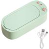 Colexy Pulitore Ultrasuoni - 500ml Pulitore Ultrasuoni Occhiali, 48000Hz 3 modalità di Tempo Lavatrice Ultrasuoni per Pulizia Gioielli, Protesi dentali, Orologi, Occhiali, Anelli, Collane(Verde)