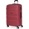 ITACA - Valigia 23Kg da stiva capiente Valigia rigida XL con ruote silenziose Trolley Grande Rigido leggero ideale per viaggi lunghi con Lucchetto a combinazione, Corallo