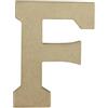 Décopatch AC857Cpack - Un Lot de 3 supports en papier brun mâché 15x2,5x20 cm, Lettre majuscule F