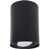 Maclean MCE 422B per Lampadine LED GU10 Max.40W Plafone Orientabile Faretto da Soffitto Diversi Colori e Forme IP20 Spot Moderno (Nero, 1x Plafoniera Rotonda)