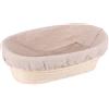 Mooyii Cesto di lievitazione per pane, ovale, per lievitazione con inserto in tessuto di lino, cestino per impasto in rattan da salire, ciotola per la pasticceria, accessori da forno per panettiere hobby