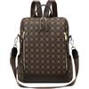 Keppmerh Zaino Casual Donna Pelle Zainetto Business con Tracolla Staccabile e Regolabile, Moda Borse a Tracolla Daypack Scolastico Vintage Grande Lavoro Viaggio Scuola (Marrone)
