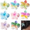 TheStriven Fermaglio per capelli a fiori, 8 pezzi, antiscivolo, motivo floreale, accessorio hawaiano, per donne e capelli spessi (A)