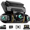 LAMTTO Dash Cam Auto 360 Gradi Dashcam 4 Canali Telecamera per Auto Monitoraggio del Parcheggio IR Visione Notturna Kit di Cablaggio Scheda 128GB Gratuita