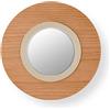 LZF LUZIFER lampada da parete con specchio LENS CIRCULAR diffusore in metallo bianco avorio 2700K - LENS CR A IV LED DIM0-10V 2700K 21