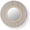 LZF LUZIFER lampada da parete con specchio LENS CIRCULAR diffusore in metallo bianco avorio 3000K - LENS CR A IV LED DIM0-10V 3000K 29