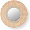 LZF LUZIFER lampada da parete con specchio LENS CIRCULAR diffusore in metallo bianco avorio 4000K - LENS CR A IV LED DIM0-10V 4000K 22
