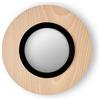 LZF LUZIFER lampada da parete con specchio LENS CIRCULAR diffusore in metallo nera 2700K - LENS CR A BK LED DIM0-10V 2700K 22