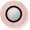 LZF LUZIFER lampada da parete con specchio LENS CIRCULAR diffusore in metallo nera 2700K - LENS CR A BK LED DIM0-10V 2700K 33