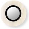 LZF LUZIFER lampada da parete con specchio LENS CIRCULAR diffusore in metallo nera 4000K - LENS CR A BK LED DIM0-10V 4000K 20
