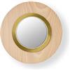 LZF LUZIFER lampada da parete con specchio LENS CIRCULAR diffusore in metallo oro 2700K - LENS CR A GD LED DIM0-10V 2700K 22