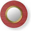 LZF LUZIFER lampada da parete con specchio LENS CIRCULAR diffusore in metallo oro 2700K - LENS CR A GD LED DIM0-10V 2700K 26