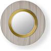 LZF LUZIFER lampada da parete con specchio LENS CIRCULAR diffusore in metallo oro 2700K - LENS CR A GD LED DIM0-10V 2700K 29