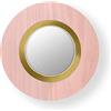LZF LUZIFER lampada da parete con specchio LENS CIRCULAR diffusore in metallo oro 2700K - LENS CR A GD LED DIM0-10V 2700K 33