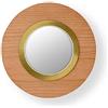 LZF LUZIFER lampada da parete con specchio LENS CIRCULAR diffusore in metallo oro 3000K - LENS CR A GD LED DIM0-10V 3000K 21