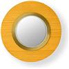 LZF LUZIFER lampada da parete con specchio LENS CIRCULAR diffusore in metallo oro 3000K - LENS CR A GD LED DIM0-10V 3000K 24