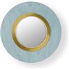 LZF LUZIFER lampada da parete con specchio LENS CIRCULAR diffusore in metallo oro 3000K - LENS CR A GD LED DIM0-10V 3000K 34
