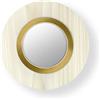 LZF LUZIFER lampada da parete con specchio LENS CIRCULAR diffusore in metallo oro 4000K - LENS CR A GD LED DIM0-10V 4000K 20