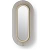 LZF LUZIFER lampada da parete con specchio LENS OVAL diffusore in metallo bianco avorio 2700K - LENS OV A IV LED DIM0-10V 2700K 29