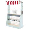 Le Toy Van - TV317 - Gioco educativo per Bambini dai 3 Anni supermercato Grande caffetteria Giocattolo Reversibile con Ruote 2 in 1, Include 1 Lavagna, 1 Campanello e 1 Borsa della Spesa, in Legno