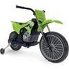 INJUSA - Moto Elettrica Kawasaki KX85, per Bambini +3 Anni, con Batteria 12V, Pedale Acceleratore, Ruote di Supporto, Freno Elettrico, Velocità 5 km/h, Verde