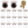PH Pandahall 20pz Ciglia per burattini Ciglia di Sicurezza Occhi Marroni Accessori per Il Trucco Ciglia Farcite All'Uncinetto per Amigurumi Burattino Orsacchiotto Peluche Animali