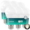 Linkind Lampadina smerigliata ultra efficiente E27, 3,8 W = 60 W, Bianco neutro 4000 K, Non dimmerabile, Edison A60, 806 lumen, lampadina LED a risparmio energetico E27, Pacco da 6