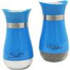 CCHONG Sale e Pepe Set in Vetro, Saliera e Pepiera, Barattolo Sale Grosso e Fino, Porta Sale Grosso e Fino per in Cucina, BBQ, Lavabili in Lavastoviglie (Blu scuro)
