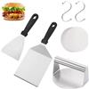 DYMHQ 55 Pezzi Versatile Kit di Accessori per Griglie, Professionale Set di Spatole Barbecue Kit, Pratico Kit Pressa per Hamburger, Accessori di Spatola Acciaio Set per il Campeggio All'aperto