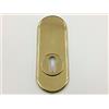 SECUREMME BOCCHETTA PER PORTA PORTONE BLINDATO, PIASTRINA ROSETTA PER CILINDRO EUROPEO OTTONE LUCIDO 170X62 COMPLETA DI VITI DI FISSAGGIO SECUREMME
