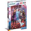 Clementoni - 26474 - Supercolor Puzzle - Disney Frozen - 60 Pezzi - Puzzle Bambini 4 Anni, Puzzle Cartoni Animati - Made In Italy