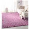 Safavieh Tappeto Zottelig per soggiorno, sala da pranzo, camera da letto, August Shag Collection, pelo corto, rosa, 122 x 122 cm