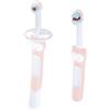 MAM Learn to Brush (Set da 2), Include 1x Training Brush spazzolino denti bambini 5+ mesi e 1x Baby's Brush spazzolino setole morbide 6+ mesi, Neonato accessori utili per i primi dentini, Rosa