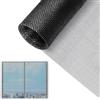SUFANG Zanzariera per finestra 122 x 252 cm Tagliabile Rete per Zanzariera in Fibra di Vetro Fibra di Vetro Telo Ricambio Buona Visibilità Zanzariera Porta Finestra Porte e Finestre Della Cucina