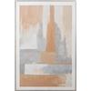 DRW Quadro Tela Stampato Astratto con Cornice PS Beige e Grigio 80 x 5 x 120 cm, Medidas: 80x5x120cm
