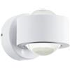 Eglo LED Lampada da Parete Esterna Treviolo, Lampada da Esterno a 2 | Fiamme, Applique in Alluminio Pressofuso Bianco con Vetro Trasparente, luce calda, IP44