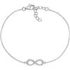 Amen Bracciale da Donna Collezione Coccole Luxury. Bracciale in Argento 925 e zirconi Bianchi Bracciale in Argento rodiato. Lunghezza: 16+3cm Charm l. 1,4cm.. La referenza è BRINBBZ